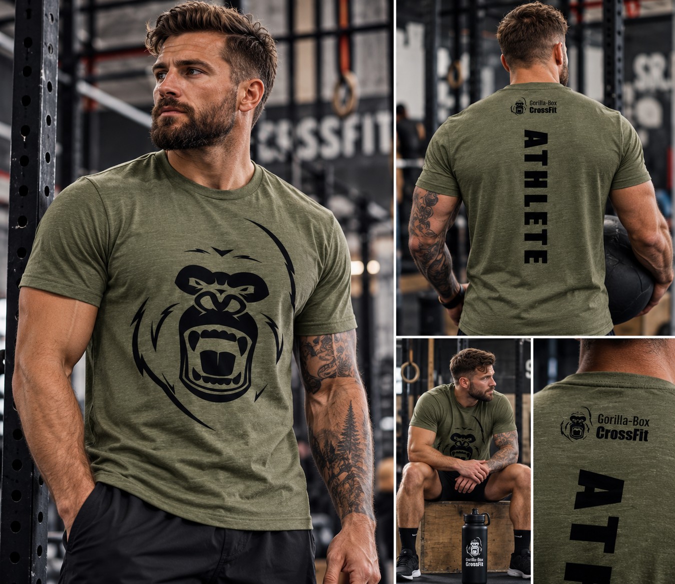 Canvas Gorilla Shirt Athlete olive
